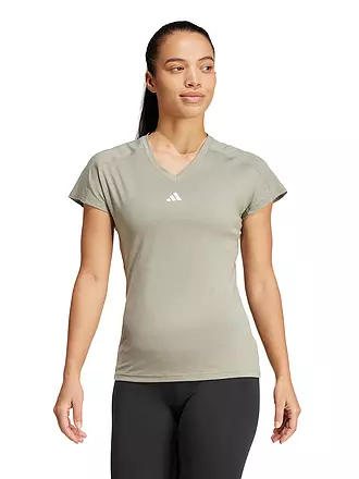 ADIDAS | Damen Fitnessshirt AEROREADY Train Essentials Minimal Branding V-Neck | schwarz