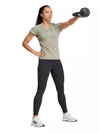 ADIDAS | Damen Fitnessshirt AEROREADY Train Essentials Minimal Branding V-Neck | schwarz