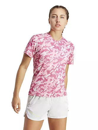 ADIDAS | Damen Laufshirt Own the Run Camo | pink