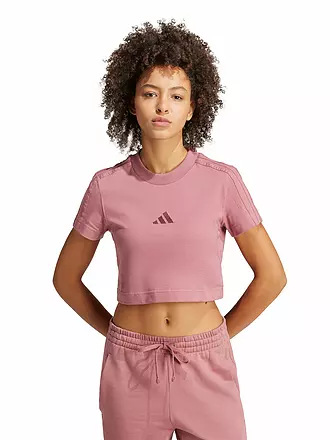 ADIDAS | Damen T-Shirt ALL SZN 3-Streifen Cropped | koralle