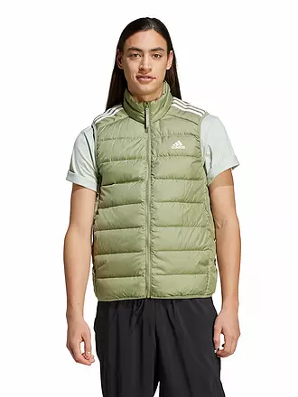 ADIDAS | Herren Daunenweste Essentials 3-Streifen Light | olive