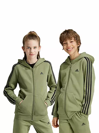 ADIDAS | Kinder Kapuzenjacke Essentials 3-Streifen Fleece  | 