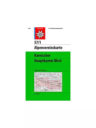 ALPENVEREIN | Wanderkarte Karnischer Hauptkamm - West Maßstab: 1:25.000 | keine Farbe