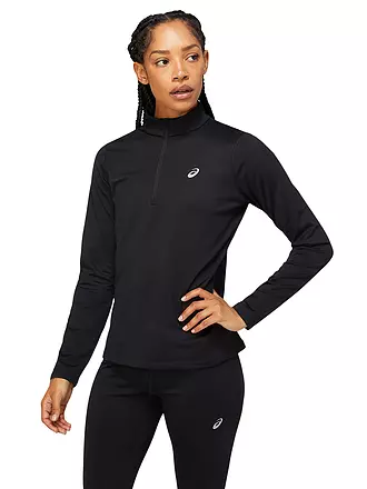 ASICS | Damen Laufshirt Core LS 1/2 Zip Winter | schwarz