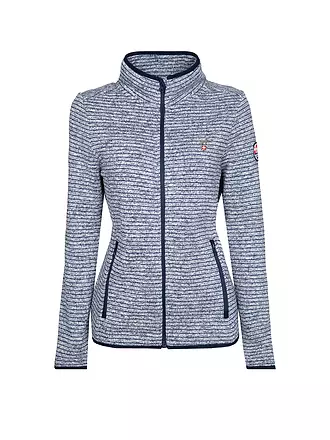 AULP | Damen Fleecejacke Melange Knit | dunkelblau