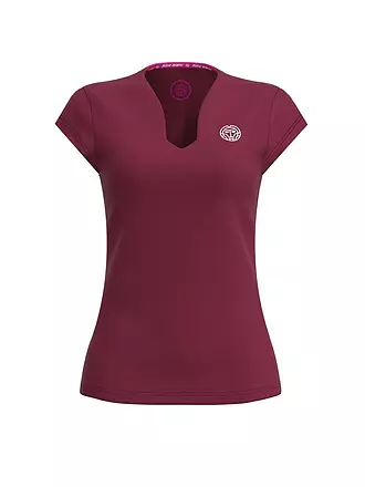 BIDI BADU | Damen Tennisshirt Pure Wild | dunkelrot