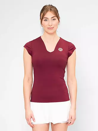 BIDI BADU | Damen Tennisshirt Pure Wild | dunkelrot