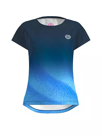 BIDI BADU | Damen Tennisshirt Wild Arts Capsleeve | dunkelblau