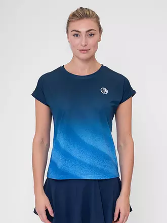 BIDI BADU | Damen Tennisshirt Wild Arts Capsleeve | dunkelblau