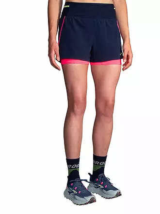 BROOKS | Damen Laufshort High Point 2in1 | schwarz