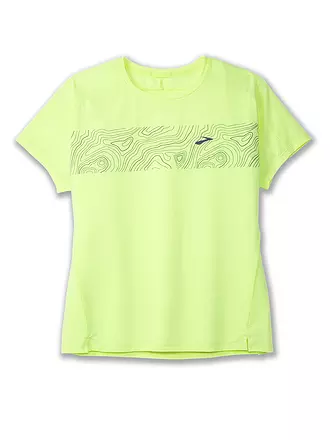 BROOKS | Damen Trail Laufshirt Print Free | grün