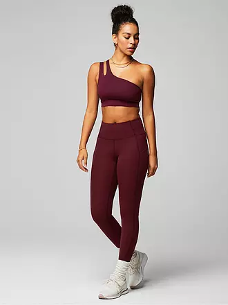 FABLETICS | Damen Fitnesstight Oasis PureLuxe High-Waist | dunkelrot