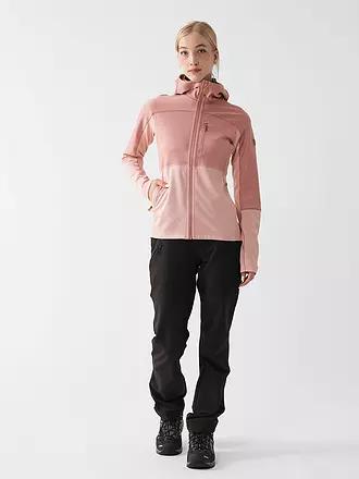 FJÄLLRÄVEN | Damen Fleecejacke Abisko Trail Hoodie | rosa