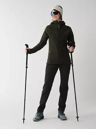 FJÄLLRÄVEN | Damen Fleecejacke Katium Hoodie | olive