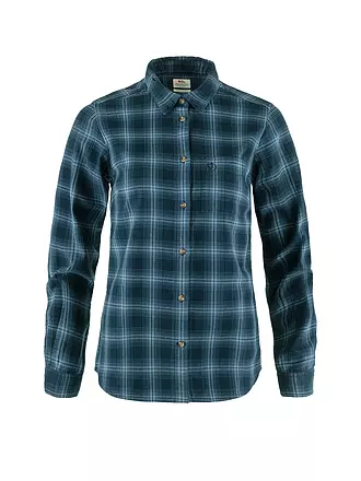 FJÄLLRÄVEN | Damen Wanderbluse Oevik Flannel | dunkelblau