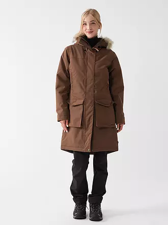 FJÄLLRÄVEN | Damen Winterparka Nuuk Lite Hoodie | braun