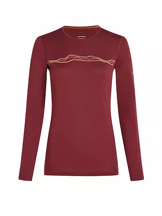 ICEBREAKER | Damen Funktionsshirt Mountain Pulse 200 | dunkelrot