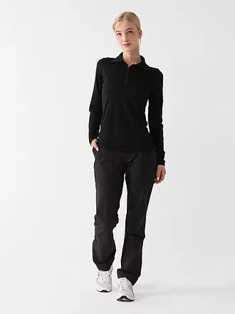 ICEBREAKER | Damen Unterzieh Zipshirt Oasis 200 | schwarz