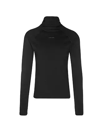 ICEBREAKER | Herren Unterziehshirt Merinofine Polar 300 Rollneck | schwarz