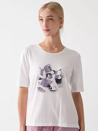 JOY | Damen T-Shirt Melanie Flower Print | weiss