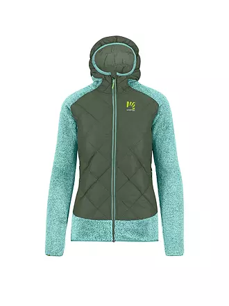 KARPOS | Damen Iso Hybridjacke Marmarole Hoodie | hellblau