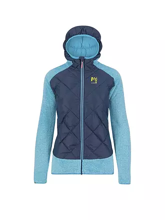 KARPOS | Damen Iso Hybridjacke Marmarole Hoodie | hellblau