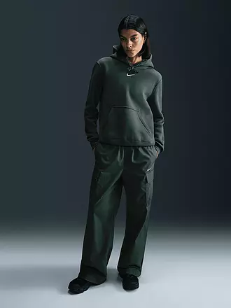 NIKE | Damen Fitnesshoodie Sportswear Phoenix Fleece | dunkelgrün