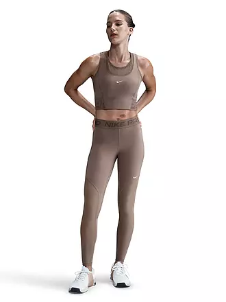 NIKE | Damen Fitnesstight NP DF GG Mesh | braun