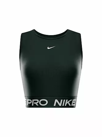 NIKE | Damen Fitnesstop Pro Cropped | dunkelgrün