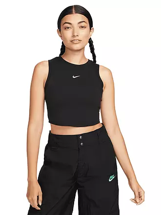 NIKE | Damen Top Sportswear Chill Knit Crop | schwarz