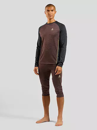 ODLO | Herren Unterzieh Funktionsshirt Performance Wool 150 | dunkelrot