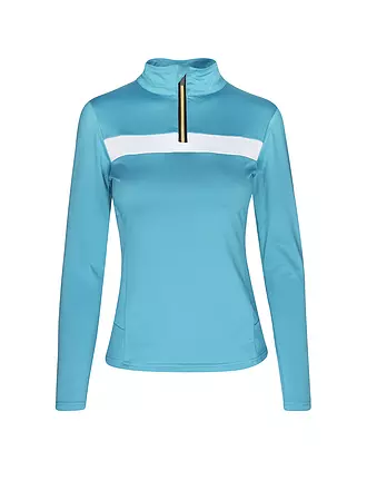 PHENIX | Damen Unterzieh Zipshirt Gold Accent | blau