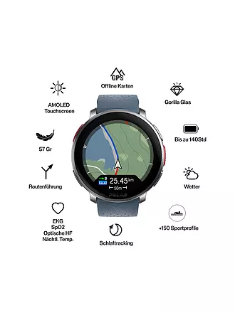 POLAR | GPS-Multisportuhr Vantage V3 S-L | blau