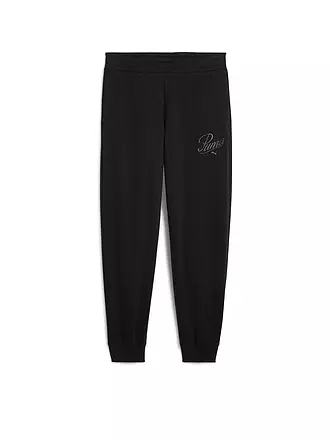 PUMA | Damen Jogginghose ESS SCRIPT Comfort | schwarz