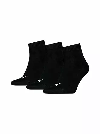 PUMA | Freizeitsocken Quarter Plain 3er Pkg. | schwarz