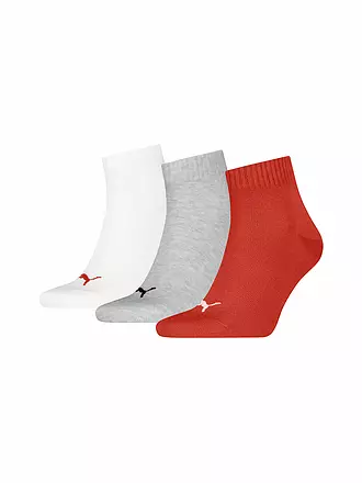 PUMA | Freizeitsocken Quarter Plain 3er Pkg. | rot