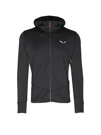 SALEWA | Herren Touren Fleecejacke Puez Polarlite Hoodie | schwarz