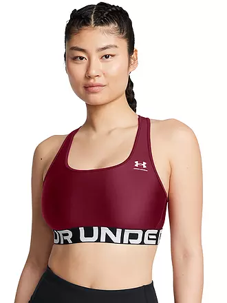 UNDER ARMOUR | Damen Sport-BH HeatGear® Armour Medium Support | dunkelrot