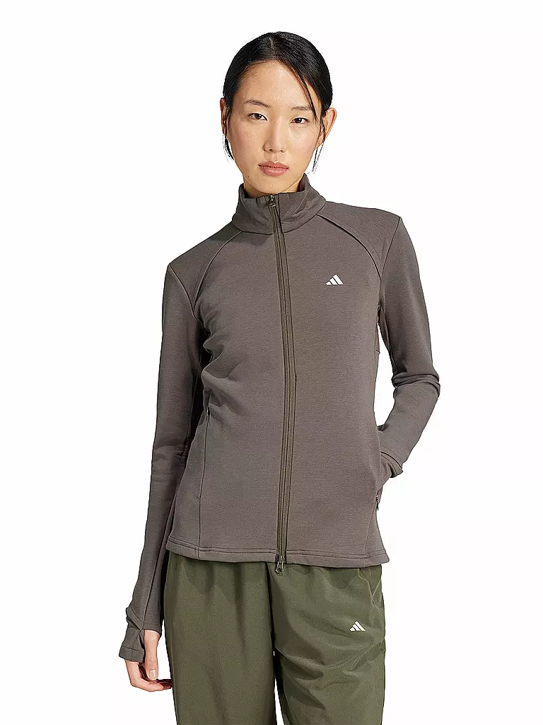 ADIDAS | Damen Fitnessjacke  | braun