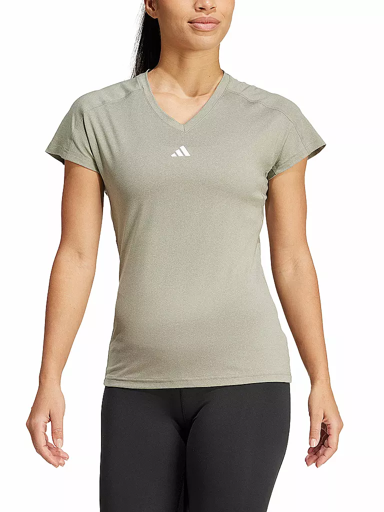 ADIDAS | Damen Fitnessshirt AEROREADY Train Essentials Minimal Branding V-Neck | schwarz