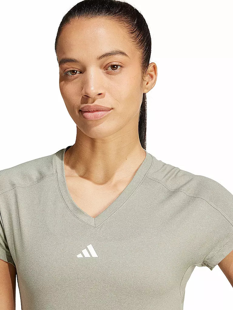 ADIDAS | Damen Fitnessshirt AEROREADY Train Essentials Minimal Branding V-Neck | schwarz