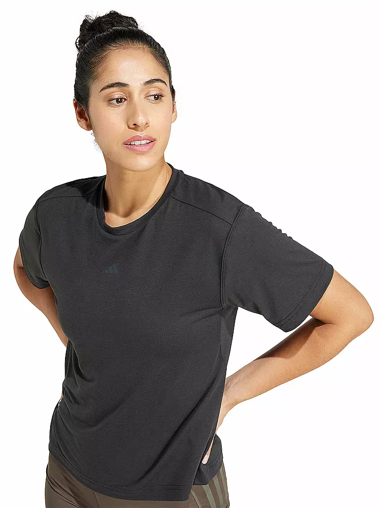 ADIDAS | Damen Fitnessshirt Power Back-Cutout 3-Streifen | schwarz