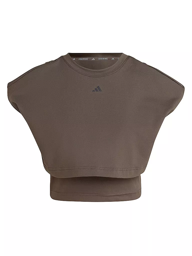 ADIDAS | Damen Fitnesstank Power Boxy Crop | braun