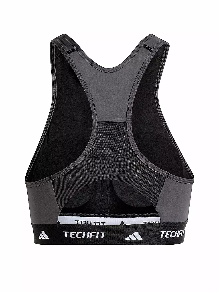 ADIDAS | Damen Sport-BH TECHFIT High-Neck Colorblock Medium Support | schwarz