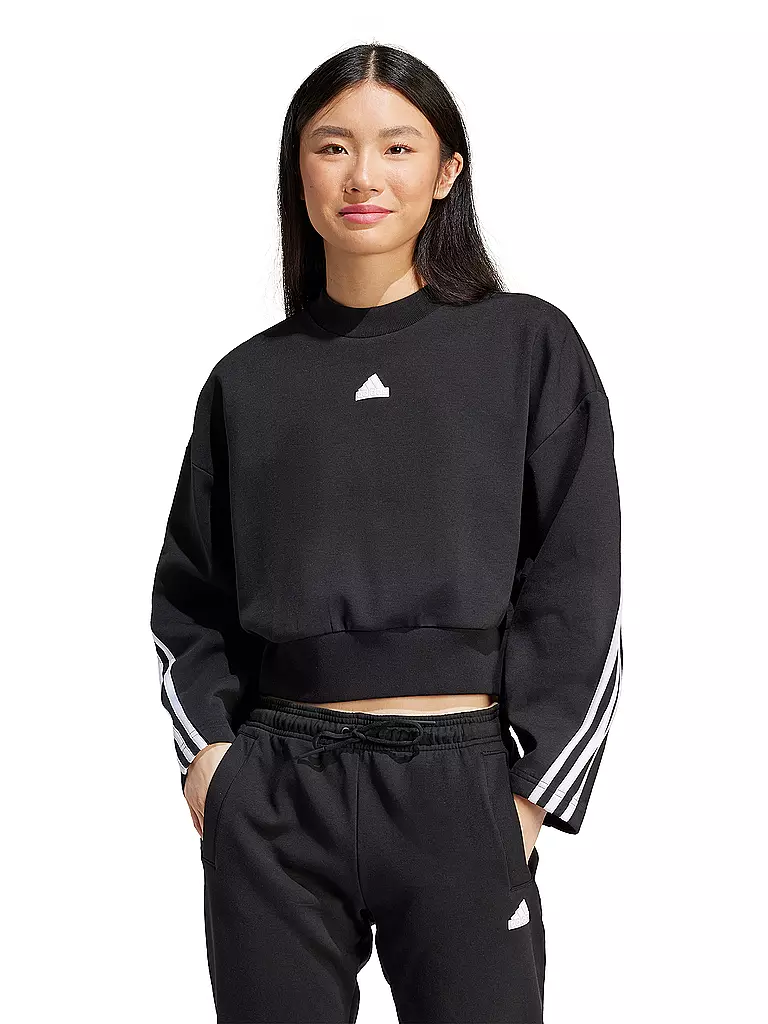 ADIDAS | Damen Sweater 3S Crop | schwarz