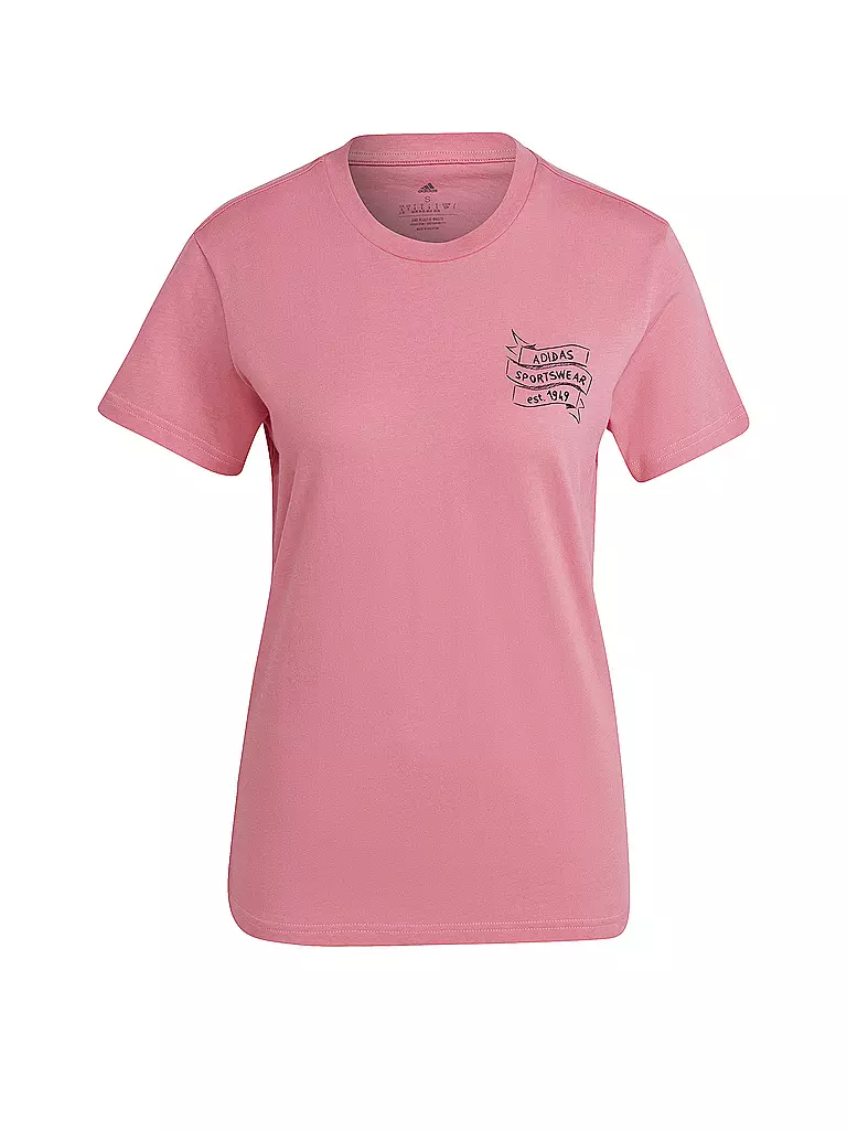 ADIDAS | Damen T-Shirt Brand Love Graphic | rosa