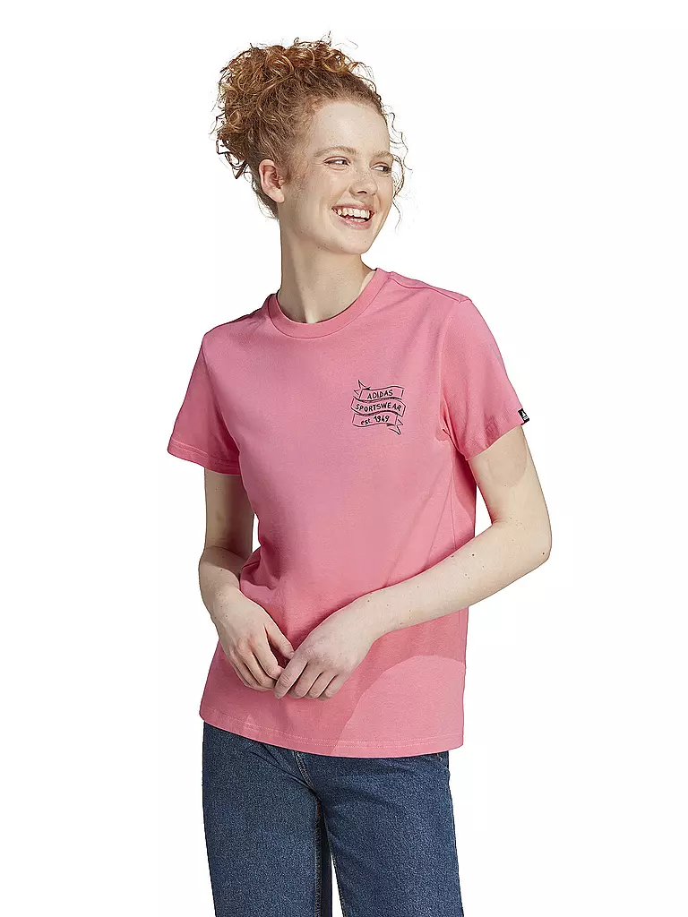 ADIDAS | Damen T-Shirt Brand Love Graphic | rosa