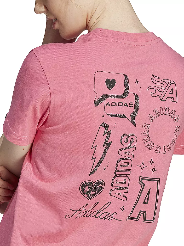 ADIDAS | Damen T-Shirt Brand Love Graphic | rosa