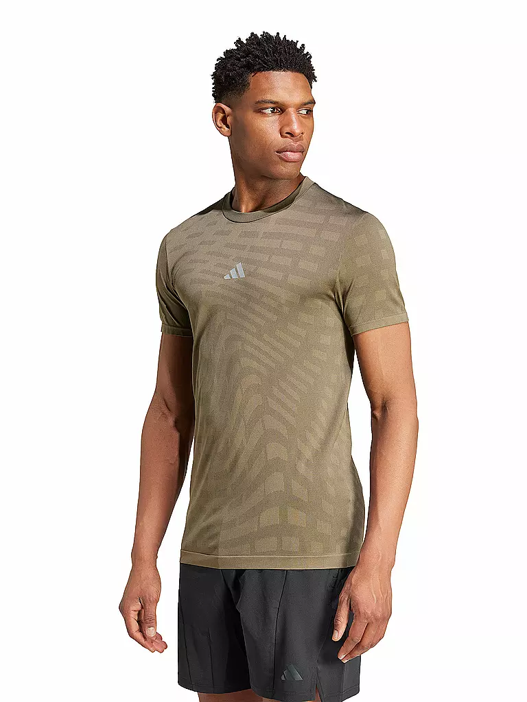 ADIDAS | Herren Fitnessshirt Gym+Seamless | olive