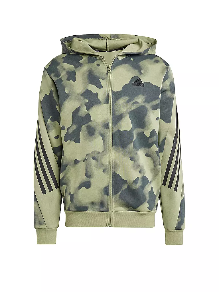 ADIDAS | Herren Kapuzenjacke Future Icons 3-Streifen Allover Print  | olive